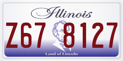 IL license plate Z678127
