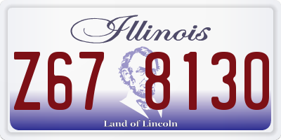 IL license plate Z678130