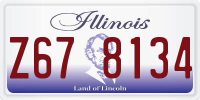 IL license plate Z678134