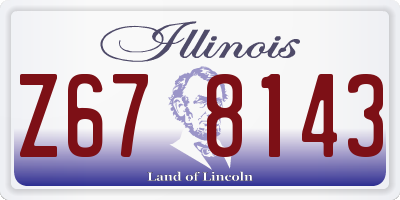 IL license plate Z678143
