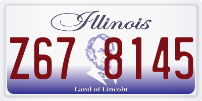 IL license plate Z678145