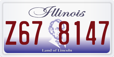 IL license plate Z678147