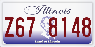 IL license plate Z678148