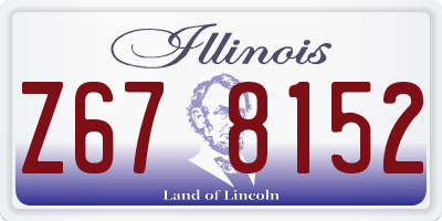 IL license plate Z678152