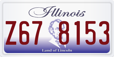 IL license plate Z678153