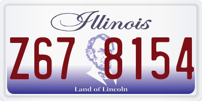 IL license plate Z678154