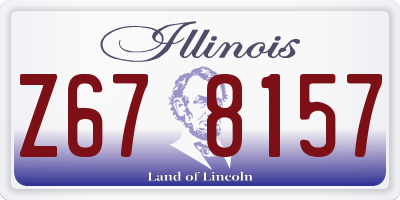 IL license plate Z678157