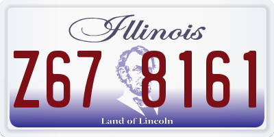 IL license plate Z678161