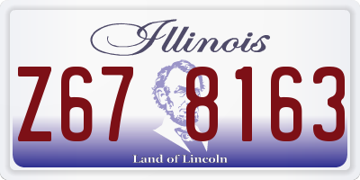 IL license plate Z678163