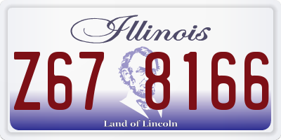 IL license plate Z678166