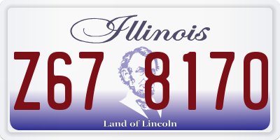 IL license plate Z678170