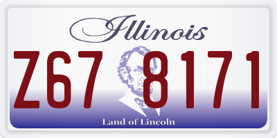 IL license plate Z678171