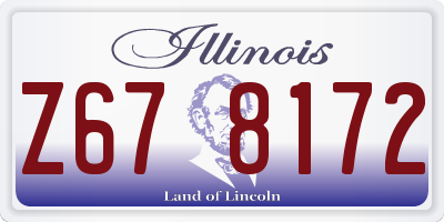 IL license plate Z678172