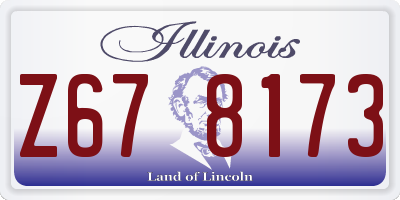 IL license plate Z678173