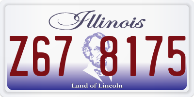 IL license plate Z678175