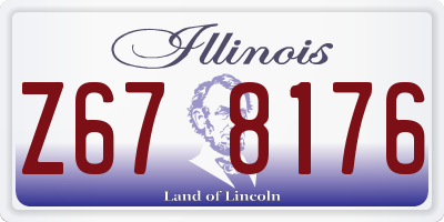 IL license plate Z678176