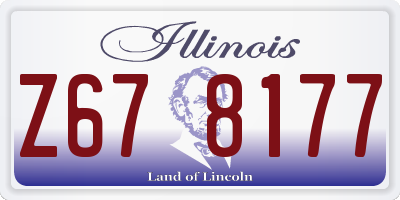 IL license plate Z678177