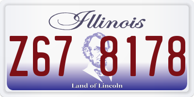 IL license plate Z678178