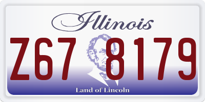 IL license plate Z678179