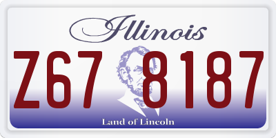 IL license plate Z678187