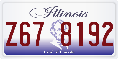 IL license plate Z678192
