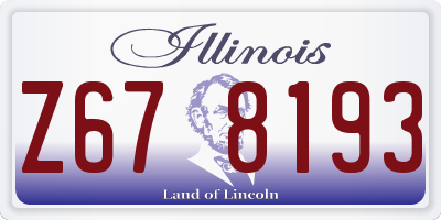 IL license plate Z678193