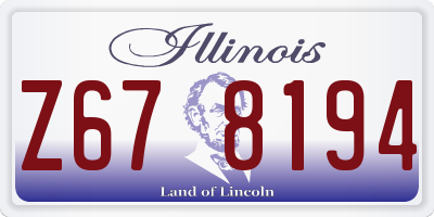 IL license plate Z678194