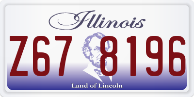 IL license plate Z678196