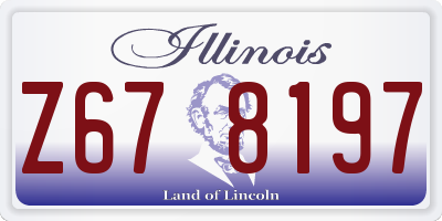 IL license plate Z678197