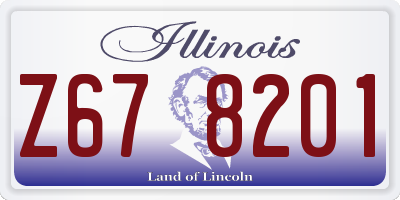 IL license plate Z678201