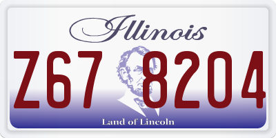 IL license plate Z678204