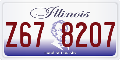 IL license plate Z678207