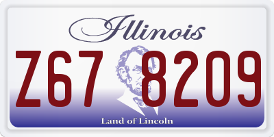 IL license plate Z678209