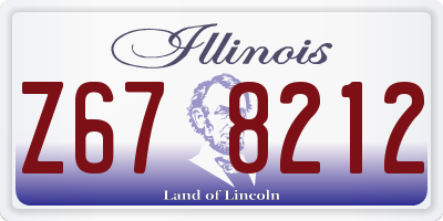 IL license plate Z678212