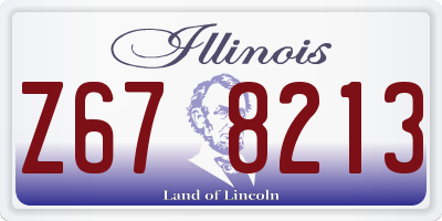 IL license plate Z678213