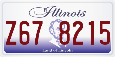 IL license plate Z678215