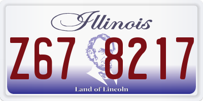 IL license plate Z678217