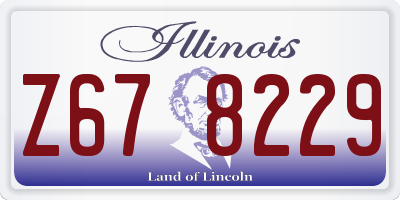 IL license plate Z678229