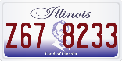 IL license plate Z678233