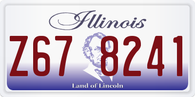 IL license plate Z678241