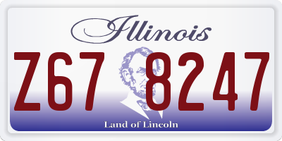 IL license plate Z678247