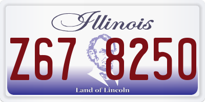 IL license plate Z678250