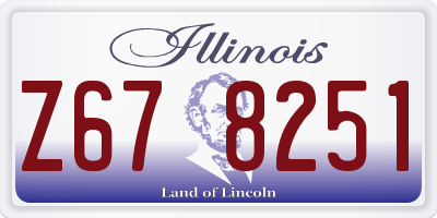 IL license plate Z678251