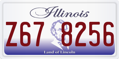 IL license plate Z678256