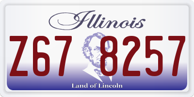 IL license plate Z678257