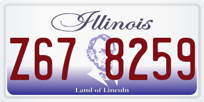IL license plate Z678259