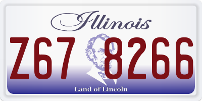 IL license plate Z678266