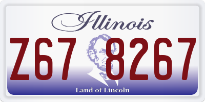 IL license plate Z678267