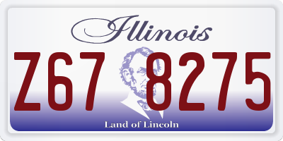IL license plate Z678275