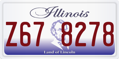IL license plate Z678278